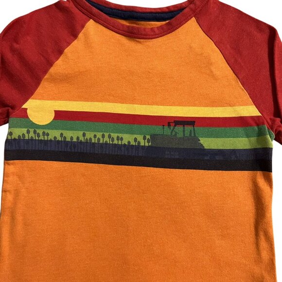 Little Bird By Jools Oliver 4-5Y Tractor Sunset Raglan Shirt - Picture 4 of 7